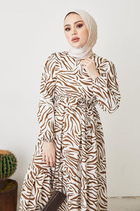 Zebra Desen Elbise