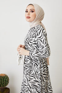 Zebra Desen Elbise